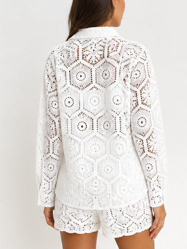 Ensemble “Perla Bianca” – Élégance Estivale en Crochet
