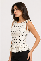 Top “Parisienne Pois” – Élégance estivale
