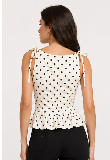 Top “Parisienne Pois” – Élégance estivale